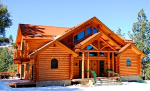 new log home in mountain resort town